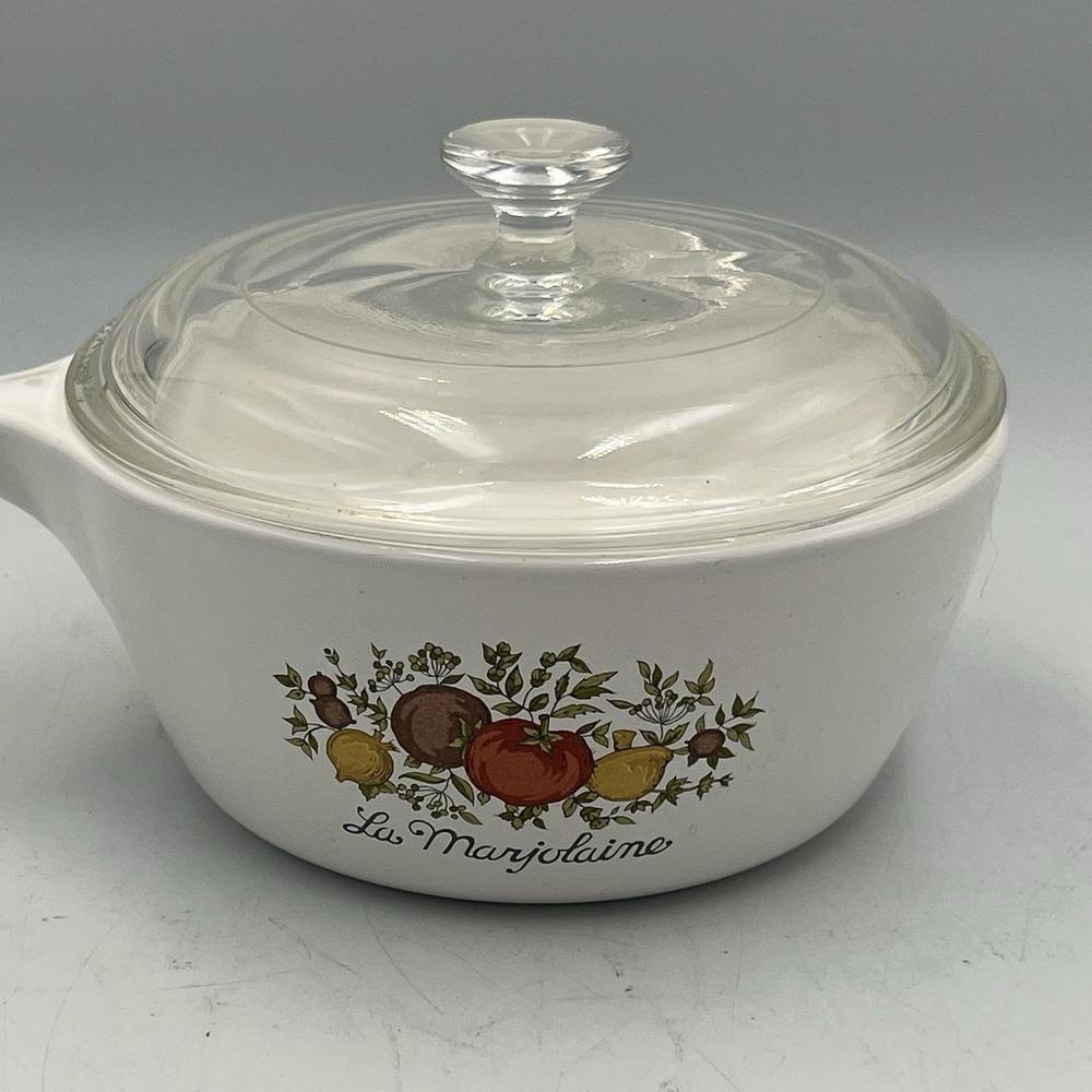 Vintage Corning Ware Spice of Life 1.5 Pint La Marjolaine P-82-B Sauce Pan w/Lid - Picture 4 of 7